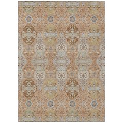 Machine Washable Indoor/Outdoor Chantille ACN2484 Orange 3' x 5' Rug