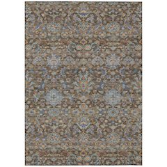 Machine Washable Indoor/Outdoor Chantille ACN2485 Brown 3' x 5' Rug
