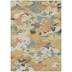 Machine Washable Indoor/Outdoor Chantille ACN2497 Gold 3' x 5' Rug
