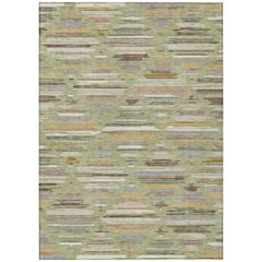 Machine Washable Indoor/Outdoor Chantille ACN2502 Green 3' x 5' Rug