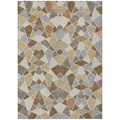 Machine Washable Indoor/Outdoor Chantille ACN2504 Brown 3' x 5' Rug