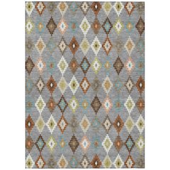 Machine Washable Indoor/Outdoor Chantille ACN2513 Gray 3' x 5' Rug
