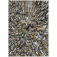 Machine Washable Indoor/Outdoor Chantille ACN2514 Black 3' x 5' Rug