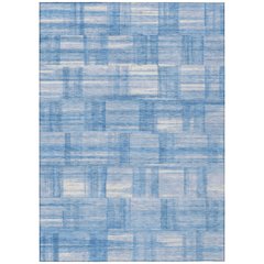 Machine Washable Indoor/Outdoor Chantille ACN2517 Blue 3' x 5' Rug