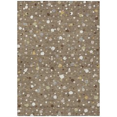 Machine Washable Indoor/Outdoor Chantille ACN2518 Brown 3' x 5' Rug