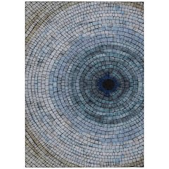 Machine Washable Indoor/Outdoor Chantille ACN2524 Blue 3' x 5' Rug