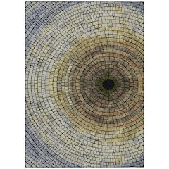 Machine Washable Indoor/Outdoor Chantille ACN2524 Gold 3' x 5' Rug