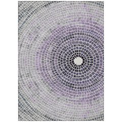 Machine Washable Indoor/Outdoor Chantille ACN2524 Purple 3' x 5' Rug