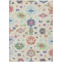 Machine Washable Indoor/Outdoor Chantille ACN2532 Ivory 3' x 5' Rug