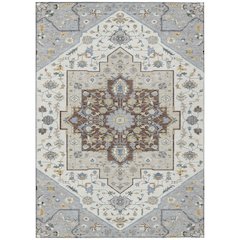 Machine Washable Indoor/Outdoor Chantille ACN2533 Gray 3' x 5' Rug