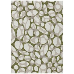 Machine Washable Indoor/Outdoor Chantille ACN2536 Green 3' x 5' Rug