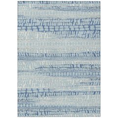 Machine Washable Indoor/Outdoor Chantille ACN2540 Blue 3' x 5' Rug