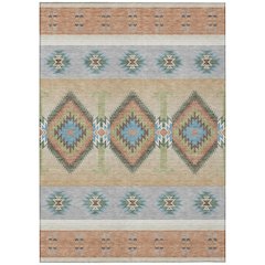 Machine Washable Indoor/Outdoor Chantille ACN2541 Orange 3' x 5' Rug