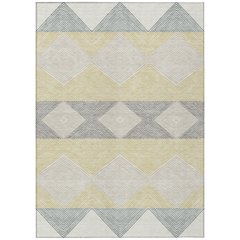 Machine Washable Indoor/Outdoor Chantille ACN2545 Ivory 3' x 5' Rug