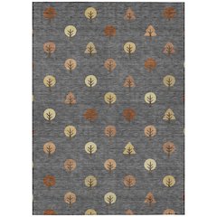 Machine Washable Indoor/Outdoor Chantille ACN2550 Gray 3' x 5' Rug