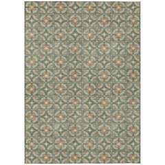 Machine Washable Indoor/Outdoor Chantille ACN2552 Green 3' x 5' Rug