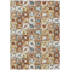 Machine Washable Indoor/Outdoor Chantille ACN2553 Orange 3' x 5' Rug
