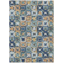 Machine Washable Indoor/Outdoor Chantille ACN2553 Teal 3' x 5' Rug