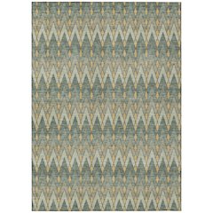 Machine Washable Indoor/Outdoor Chantille ACN2558 Green 3' x 5' Rug