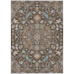 Machine Washable Indoor/Outdoor Chantille ACN2564 Brown 3' x 5' Rug