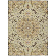 Machine Washable Indoor/Outdoor Chantille ACN2564 Gold 3' x 5' Rug