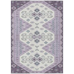 Machine Washable Indoor/Outdoor Chantille ACN2565 Purple 3' x 5' Rug