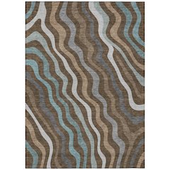 Machine Washable Indoor/Outdoor Chantille ACN2570 Brown 3' x 5' Rug