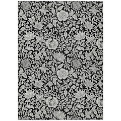 Machine Washable Indoor/Outdoor Chantille ACN2572 Black 3' x 5' Rug