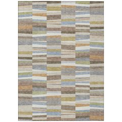 Machine Washable Indoor/Outdoor Chantille ACN2575 Brown 3' x 5' Rug