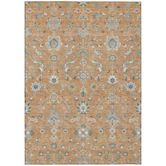 Machine Washable Indoor/Outdoor Chantille ACN2585 Orange 3' x 5' Rug