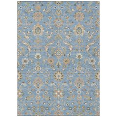 Machine Washable Indoor/Outdoor Chantille ACN2585 Blue 3' x 5' Rug