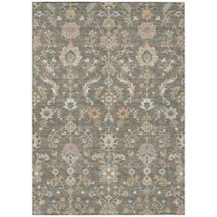 Machine Washable Indoor/Outdoor Chantille ACN2585 Brown 3' x 5' Rug