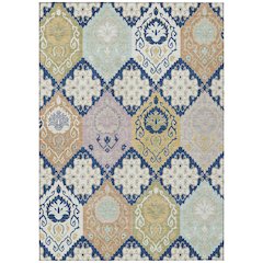 Machine Washable Indoor/Outdoor Chantille ACN2588 Blue 3' x 5' Rug