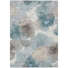 Machine Washable Indoor/Outdoor Chantille ACN2589 Teal 3' x 5' Rug