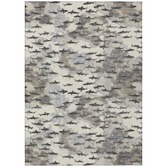 Machine Washable Indoor/Outdoor Chantille ACN2594 Brown 3' x 5' Rug
