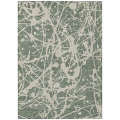 Machine Washable Indoor/Outdoor Chantille ACN2597 Green 3' x 5' Rug