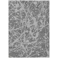 Machine Washable Indoor/Outdoor Chantille ACN2597 Gray 3' x 5' Rug