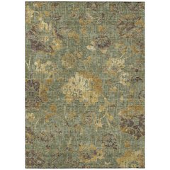 Machine Washable Indoor/Outdoor Chantille ACN2616 Green 3' x 5' Rug