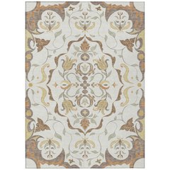 Machine Washable Indoor/Outdoor Chantille ACN2625 Ivory 3' x 5' Rug