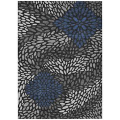 Machine Washable Indoor/Outdoor Chantille ACN2629 Black 3' x 5' Rug