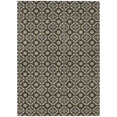 Machine Washable Indoor/Outdoor Chantille ACN2631 Black 3' x 5' Rug