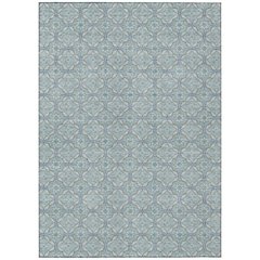 Machine Washable Indoor/Outdoor Chantille ACN2631 Blue 3' x 5' Rug