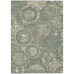 Machine Washable Indoor/Outdoor Chantille ACN2633 Green 3' x 5' Rug