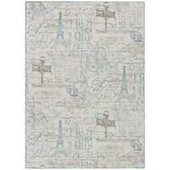 Machine Washable Indoor/Outdoor Chantille ACN2639 Brown 3' x 5' Rug