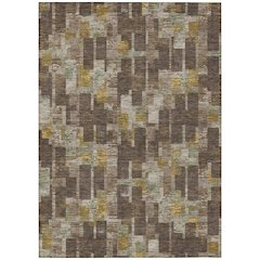 Machine Washable Indoor/Outdoor Chantille ACN2644 Brown 3' x 5' Rug
