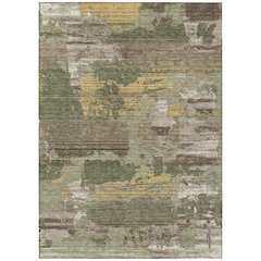 Machine Washable Indoor/Outdoor Chantille ACN2646 Green 3' x 5' Rug