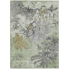 Machine Washable Indoor/Outdoor Chantille ACN2654 Green 3' x 5' Rug