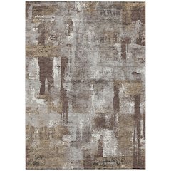 Machine Washable Indoor/Outdoor Chantille ACN2655 Brown 3' x 5' Rug