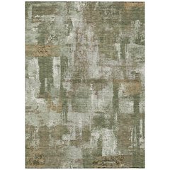 Machine Washable Indoor/Outdoor Chantille ACN2655 Green 3' x 5' Rug