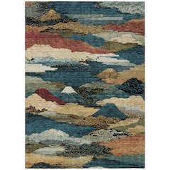 Machine Washable Indoor/Outdoor Chantille ACN2660 Black 3' x 5' Rug